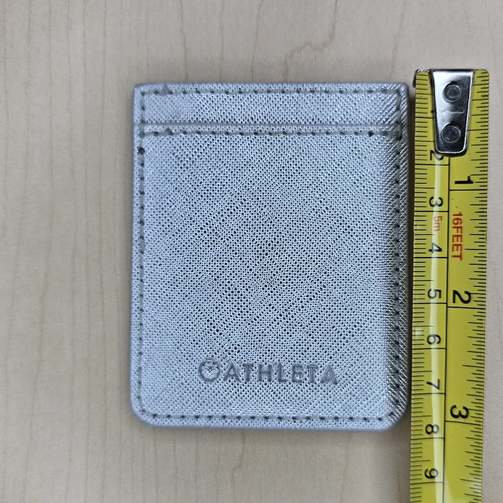 Athleta Metallic Silver Card Holder For Phone‎